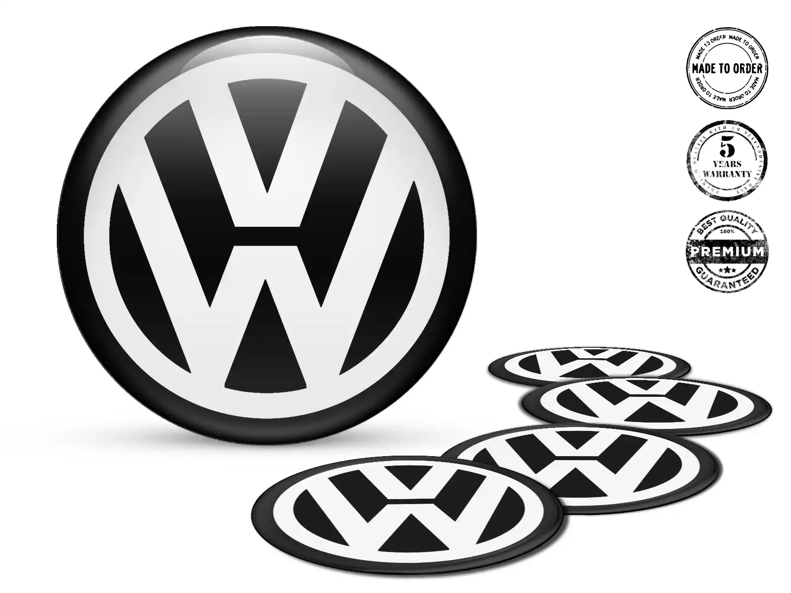 VW Calcomanías de Rueda Versión Pegatinas de Resina